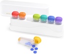 Organizzatore di pillole settimanali 1 volta al giorno, KOVIUUU rimovibile Pill Box 7 giorno, caso di pillole di viaggio portatile, una volta titolare del contenitore di farmaci giornalieri, Dispenser del contenitore di pillola della settimana per il supplemento di medicina della vitamina, bianco