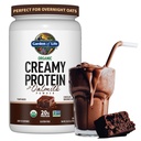 Giardino della vita Polvere proteica vegana organica cremosa + OatMilk, 20g Proteina a base vegetale completa, Acqua di cocco, MCT, Grani dispersi, Prebiotici, Probiotici – Senza glutine, Brownie di cioccolato, 2 LBS