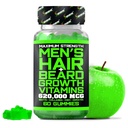 Best Beard Stuff Beard Vitamine di crescita - Biotin Gummies per Beard & Hair Growth – Massima resistenza 620.000mcg Biotina con Collagen, MSM, Keratin & Bamboo Extract