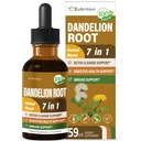 Estratto di radice di dente di leone gocce, Diente de Leon Organico Hierba, Dandelion Supplement Formula w/Milk Thistle Turmeric per Detox Cleanse, Digestione e supporto immunitario, Alcohol-Free Tincture. 2oz