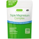 Igennus Superior Triple Magnesium Complex, Glycinate, Taurate & Citrate, Etichetta pulita, Biodisponibilità & Assorbimento, 180 compresse, Vegan, Non-Buffered
