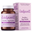 Ladywell Fertility + Egg Health | Supporto per la fertilità | Salute ovarica, Qualità delle uova, Ovulation & Conception Wellness Support | CoQ10, Folate + ingredienti chiave | Integratore delle donne incinte, 60 Ct