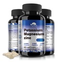 Supplemento di magnesio di potassio 1000mg, Aspartato di zinco di potassio di magnesio ad alto assorbimento (90 capsule)