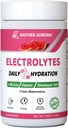 Polvere di elettroliti senza zucchero, polvere di elettrolito di anguria fresca, polvere di idratazione, potenziato con sale dell'Himalaya, BCAA e B-Vitamins, senza calorie, bevanda di elettrolita senza zucchero - 90 Serve