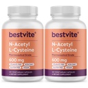 N-Acetyl L-Cysteine 600mg (NAC) (120 capsule vegetariane) (120 x 2) - No Stearates - Vegan - No Fillers - No Silica - No Gelatin - Gluten Free - Non OGM