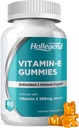 Vitamina E Gummies 268mg 400 IU, Vitamina Naturale E Chewable Supplemento per Adulti, Donne & Uomini, Pelle & Salute Immune, Antiossidante, Aroma arancione, 60 Conte