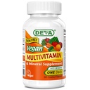 DEVA Vegan Multivitamina e Supplemento minerale - Una formula di vitamina quotidiana con i verdi - Iron Free - 90 compresse rivestite, 1-Pack