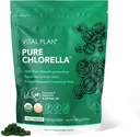 Vital Plan Pure Chlorella Tablets - Sun Grown Chlorella Pyrenoidosa Supplemento Dr. Bill Rawls w/Broken Cell Wall - Organic Chlorella w/Chlorophyll, Cracked Cell Wall & No Fillers (1000 Tabs)