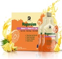Magnesio Citrato Liquido Supplemento, con Bromelain, Vitamina C, D3, B6, Zinco, Alta Assorbimento Magnesio Citrato Soluzione orale, Magnesio per costipazione, Zzz & Energy, Ananas, 10 Fl Oz
