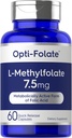 Carlyle L Methylfolate 7.5 mg | 60 capsule | Ottimizzato e attivato | Non OGM, Gluten Free | Methyl Folate, 5-MTHF | da Opti-Folate
