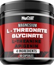 60 capsule - Magnesio L-Threonate capsule 500mg Magnesio Glycinate 500mg L-teanina 200mg & Apigenin 50mg - Vantaggi impressionanti per supporto Positivo Mood, Sistema immunitario, Salute del cervello & Focus