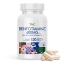 VHC Vitamina B1 Benfotiamine 600mg Supplemento- 5X tempo grasso-soluble vitamina B1- Max Boost Biodisponibile Thiamine B1 Livelli-120 Veggie Capsule, Non-OGM, Soy Free- Made in USA
