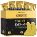 24k oro sotto occhi Patch (25 coppie), maschera oculare, prodotti per la cura della pelle di collagene, occhiaie per occhialini, maschere per occhi scuri e puffiness