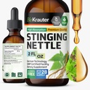 BIO KRAUTER Sting Nettle Tincture - Nettle Root Extract Liquid - Urinary Support Supplement - Urtica Dioica Natural Extract - Vegan, Sugar & Alcohol Gocce libere 2 Fl.Oz.