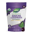 La via della natura Sambucus Zinc Lozenges con Elderberry e Vitamina C, Menta piperita aromatizzata, 24 Lozenges
