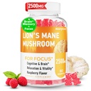 Lions Mane Gummies, Organic Lion's Mane, Lions Mane Gummies per Adulti, con Ashwagandha & Alpha GPC, Cortisol Integratori per Donne & Uomini, 60 Conti