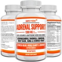 Supporto surrenale e responsabile di Cortisol - 90 capsule, supplemento di salute surrenale con Ashwagandha, radice di liquirizia, Rhodiola Rosea, Ginseng, Santo Basilio per la Fatica surrenale per le donne e gli uomini