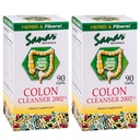 Sanar Naturals Colon Cleanser, 90 capsule (2 Pack) - Fibra alimentare, Herbal e Probiotics Blend, Supporto digestivo, Colon Cleanse Supplement per le donne e gli uomini