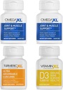 OmegaXL Immune Supporting Bundle - (2) 60 Conte + TurmericXL + VitaminXL D3 - per sostenere la salute immunitaria ottimale (Pack of 4)