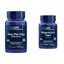 Estensione della vita Bi-Per-Day ad alta potenza Multi-Vitamin & Mineral Supplement & Magnesium Caps, 500 mg, Magnesio Ossido, Citrato, Succinato