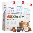 310 Nutrizione – Agitazione di ricambio per pasti all-in-one - Nuova formula con Fiber Rich Vegan Superfood Blend - Dolci naturali - Agitazione a basso carbo, Keto & Paleo Friendly - Gluten Free - 26 Vitamine e minerali essenziali - Scatola di Shake Varietà