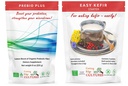Taglio Bordo Culture Prebio Plus + Kefir Starter Cultura Polvere di fibra prebiotica Migliore miscela personalizzata di fibre prebiotiche Integratore alimentare (1 Prebio Plus + 1 Kefir 20g)