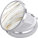 Nipichsha Pill Box, Small Pill Case for Purse & Pocket, Cute Travel Medicine Organizer, Portable Medicine Container Holder to Holding Vitamins, Medication, Fish Oil & Supplements, White Marbling