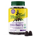 Megafood Elderberry Immune Support Supplemento - Vegan Elderberry Gummies per Adulti - Realizzati con Zinco e Alimentazione Reale - Pectin-Based, Gluten-Free, USDA Organic - 54 Gummies, 27 Serve