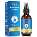 Spruzzo di olio di magnesio puro, spray di magnesio, olio di magnesio per piedi, bottiglia di vetro di magnesio, 2 fl oz/60ml, facile da assorbire e utilizzare
