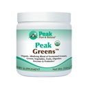 Picco Pure & Natural Peak Greens Supporto pH Balance e Alkalinity | Superfood Green Drink Powder | Miscela di erba fermentata, verdura e frutta | Enzima digestivo & polvere probiotica