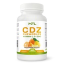 C D Z CHEWABLES | Vitamina C, 1000mg | Vitamina D3, | Zinc, | Non-GMO & Gluten Free | 120 Compresse vegetariane | 120 Serve