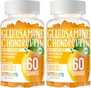 Glucosamina Condroitin Gummies con MSM & Elderberry Extra Strength - Supporto congiunto, Antiossidante Integratore di Supporto Immune per Adulti, Uomini & Donne120
