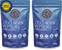 EAT WELL PREMIUM ALIMENTI Collagen Peptides polvere Protein 45 Servings, 16oz, collagene per la pelle, Bone e Joint Support, Tipo I & III Grass Fed Collagen (45 Serve (Pack of 2), Non aromatizzato)