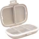 Holii Travel Pill Organizer, 8 scomparti Portable Pill Case, Daily Pill Box per mantenere le vitamine, Piccolo contenitore di pillole per Pocket Purse Medicine Organizer(Khaki)