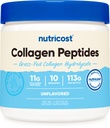 Nutricost Collagen Peptides Polvere 4 oz (senza aroma) Tipo I, Tipo III Collage - Grass-Fed, Gluten Free e Non OGM