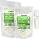 XPRS Nutra Vegan Size 00 Capsule Separati - 1000 Count Premium Capsule Vuoti Separati in Borse - 00 Pillole Vuoto per Integratore fai da te Riempimento (bianco)