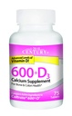 21st Century Calcium 600+D3 Tablet 600mg-800U 75 Count (2 confezione)