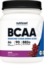 Nutricost BCAA Powder (Grape, 90 Serve) - Rapporto ottimale 2:1:1, Vegetariano, Non OGM