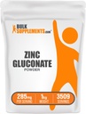 BulkSupplements.com Polvere di zinco Gluconate - Zinc 40mg, Supplemento minerale per il supporto immunitario - Gluten Free, 285mg per porzione, 1kg (2.2 lbs) (Pack of 1)
