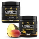 HRDWRK - 100 Serve Keto Electrolytes Polvere Hydration Sugar Free - Polvere elettrolitica per aumentare la resistenza e ridurre la fame con Electrolytes Supplement - Unflavored & Mango Anaapple Set