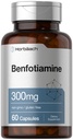 Horbäach Benfotiamine 300mg | 60 capsule | Non OGM, Integratore senza glutine