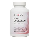 Alaya Naturals Hydrolyzed Multi Collagen Peptides Protein Capsule - Tipo I, II, III, V, X Grass-Fed Bovine, Pollo, Marine Collagen Supplemento con MSM + GC (Capsules - 120 Conte)