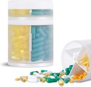Extra Large Supplement Organizer e custodia per pillole portatile con 8 scomparti Dispenser di medicina di livello doppio Gli organizzatori di vitamine mensili Bottiglia di pillole, Trasparente