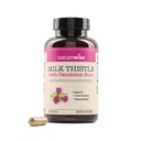 NaturalWise Milk Thistle with Dandelion Root - Silymarin - Antiossidante Liver & Kidney Health Support Supplement - Vegan, Non OGM, Gluten Free - 60 Count[60-Day Supply]