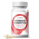 Nattokinase 2000 FU Serrapeptase 240000 SPU Supplemento - Migliorato con Coenzyme CoQ10 Vitamina B6 Vitamin C Black Pepper Extract - Nattokinase 400mg Capsule per Uomini Donne