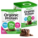 Orgain Organic Vegan Protein Powder, Creamy Chocolate Fudge - 21g Plant Protein, 6g Prebiotic Fiber, Carb basso, Nessun Lattosio Ingredienti, Non Aggiunto Zucchero, Non OGM, Per Shakes & Smoothies, 10 pacchetti di viaggio