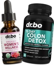 Equilibrio dell'ormone per le donne e la pulizia del colon - L'equilibrio ormonale organico completa le gocce liquide e il supporto del periodo di crimpica mestruale - 15 giorni pillole di pulizia intestinale & Probiotic Colon Cleanser Detox