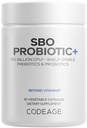 Codeage SBO Probiotics, 100 miliardi di CFU Per Serving, Multi Strain Soil Based Atto Blend e Organic Fermented Botanical Blend, Shelf-Stable, 90 Capsule