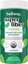 Bellway Super Fiber + Greens Powder, Polvere di supplemento di fibra di Psyllium senza zucchero con Super Greens (30 Servings)