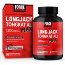 Fattore di forza Longjack Tongkat Ali Max per gli uomini, Male Stamina e Vitality Supplemento Fatto con Tongkat Ali Estratto e ingredienti naturali chiave per l'assorbimento superiore, 1200mg, 60 capsule
